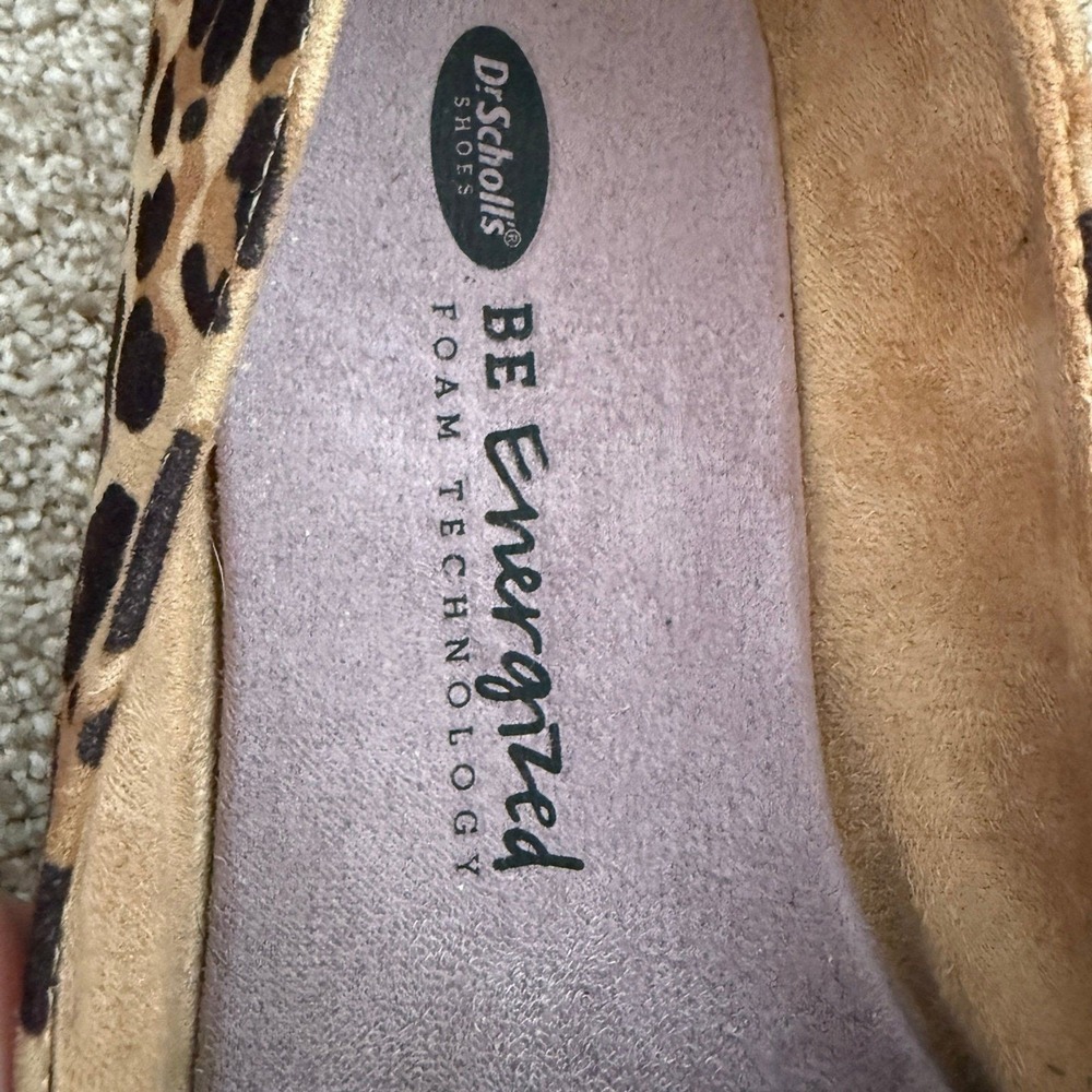 Dr. Scholls Espadrille Flats Womens 9 Leopard Print Animal Slip On Be Energized - Picture 7 of 8